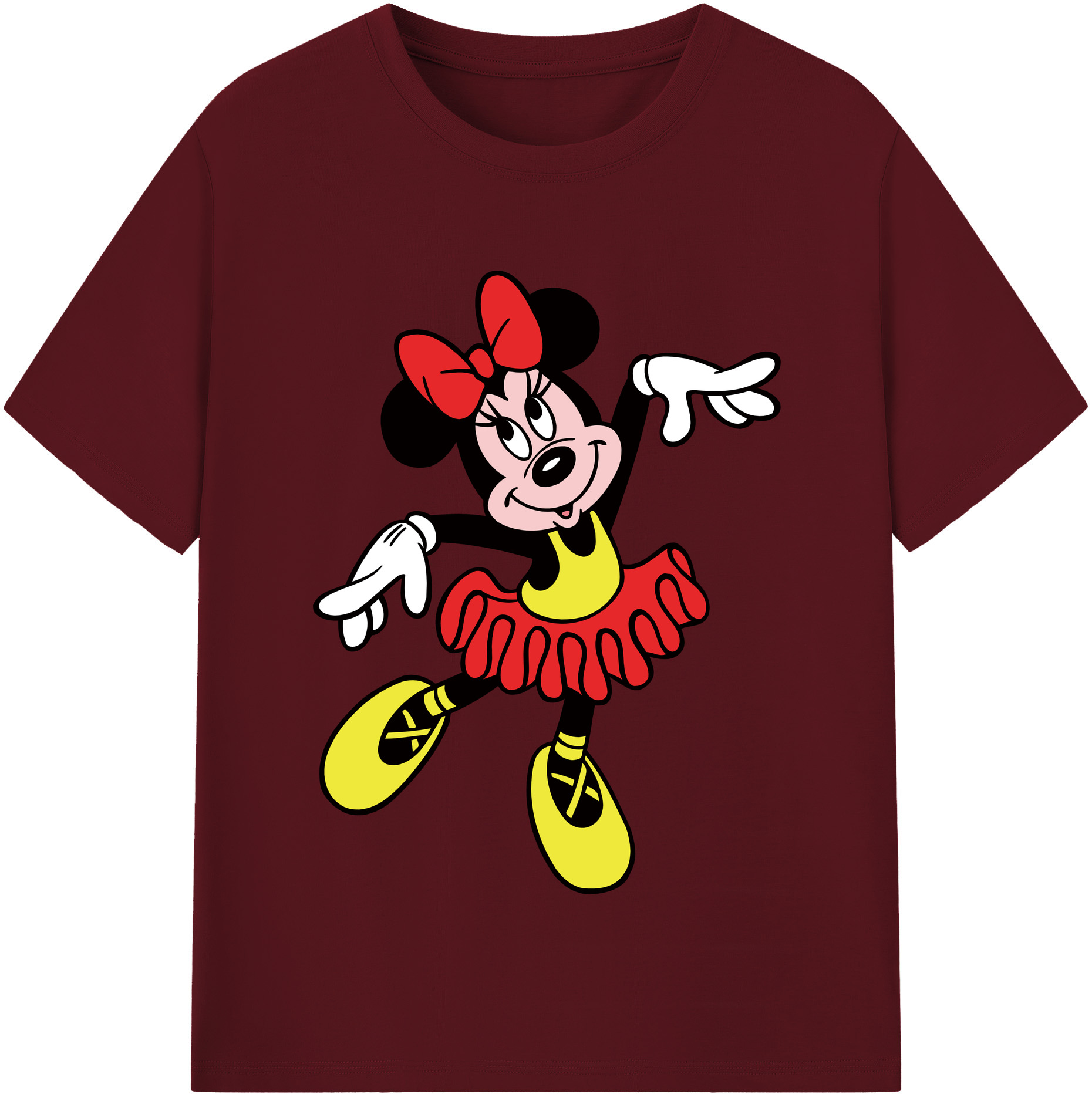 （画像用） ミッキーマウス Mickey Mouse 綿100％半袖Tシャツ（フロントプリント）
